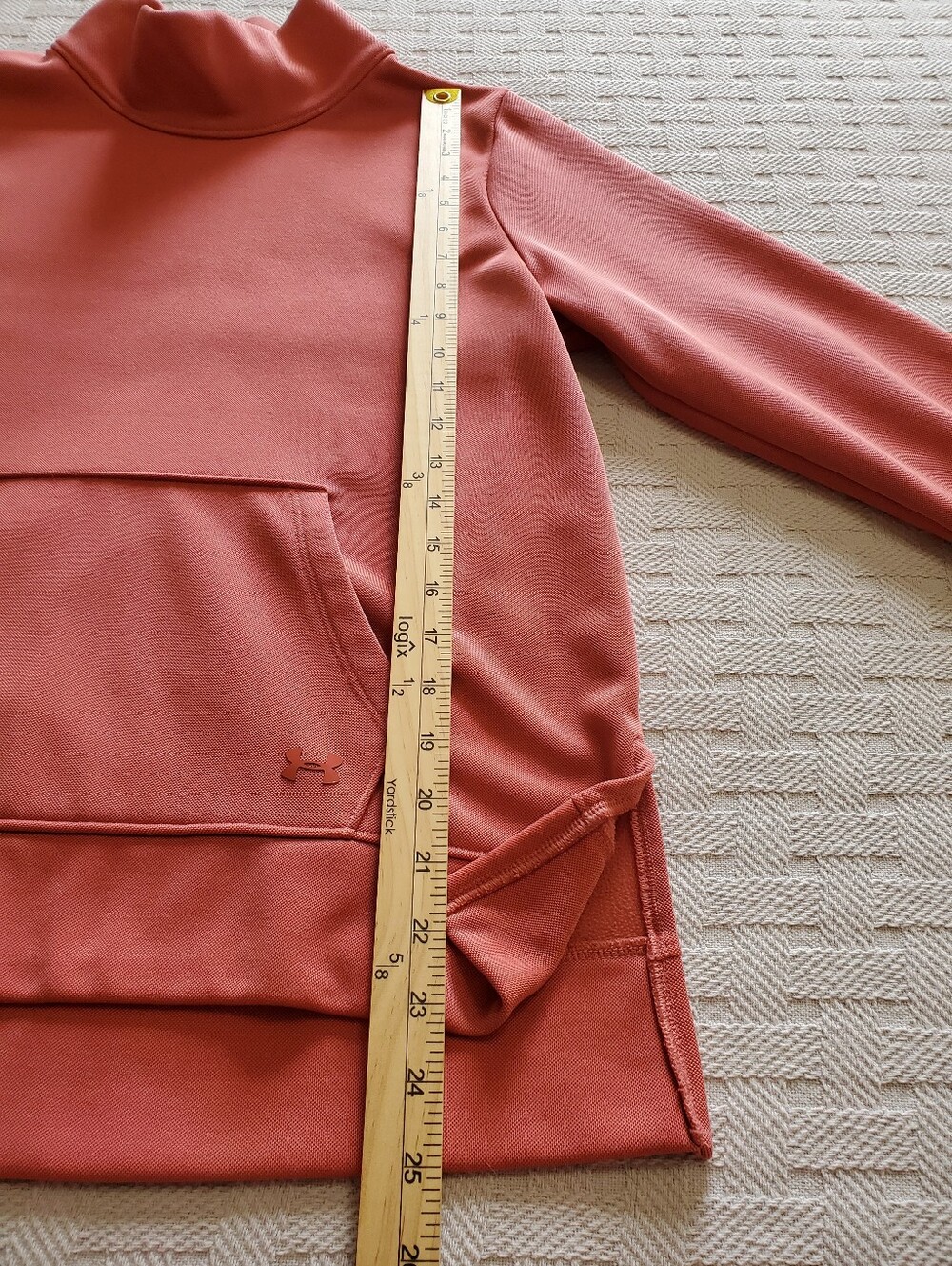 Under Armour Coral Synthetic Fleece Mock Neck Mirage Pullover Sweater - Picture 6 of 10